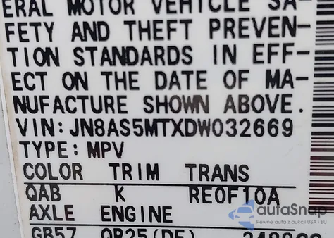 2013 Nissan Rogue S from USA, damaged, VIN JN8AS5MTXDW032669